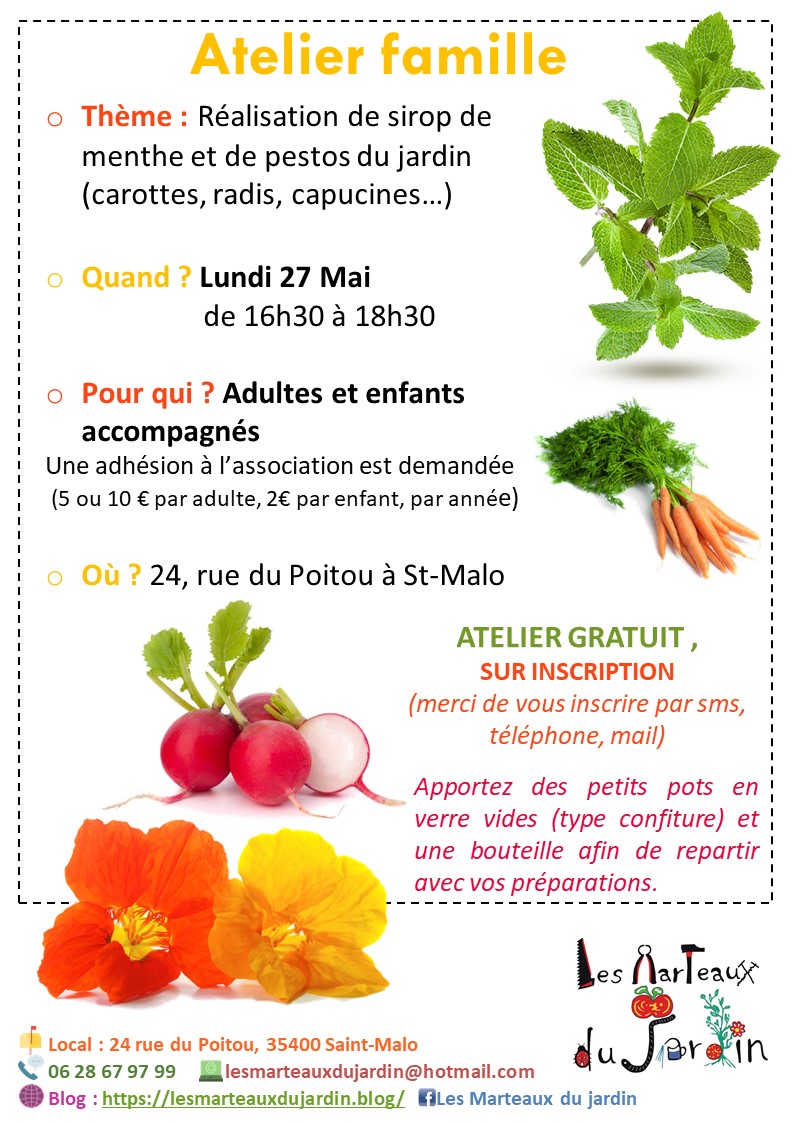 Pesto et sirop menthe